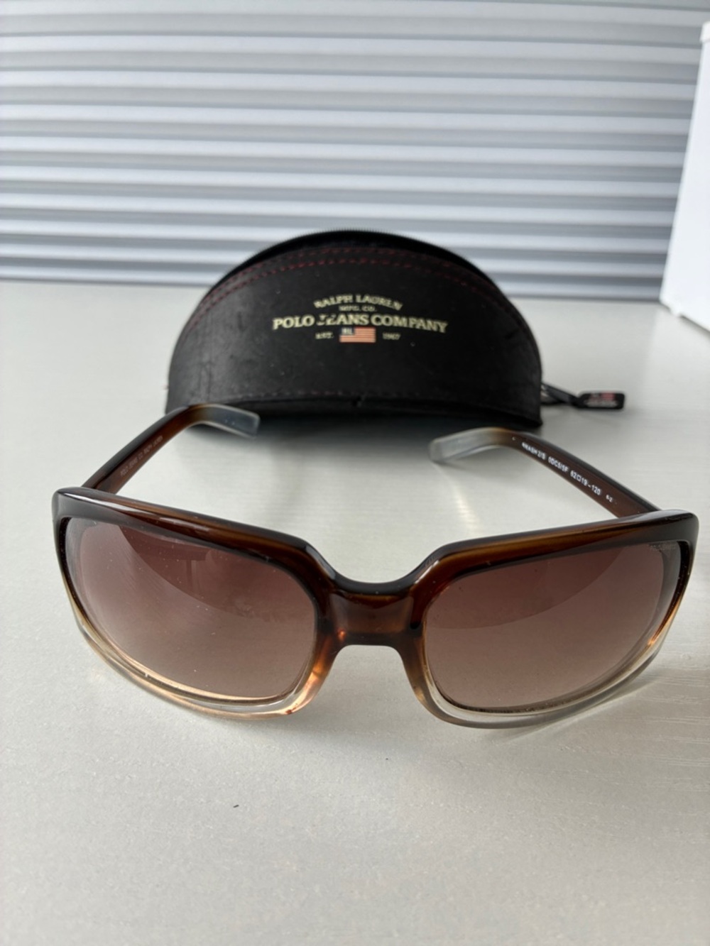 Vintage Polo by Ralph Lauren Brown Gradient Tortoiseshell Women's Sunglasses